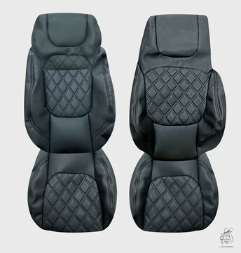 Sitzbezge passend fr DAF XG/XG+ ab Bj. 2020 - Beifahrer Klappstuhl mit Esstisch - Eleganz Standardprogramm