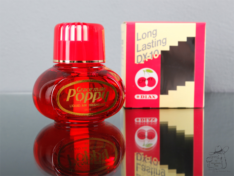 Poppy Lufterfrischer Kirsche 150ml Auto KFZ LKW Duft mit Pad für LED  Beleuchtung