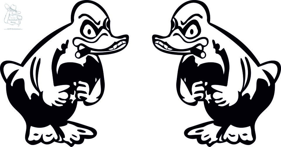 Aufkleber-Set Rubber Duck / Turbo Duck versch. Größen, Figuren / Motive, Aufkleber geschnitten, Aufkleber, ONLINESHOP