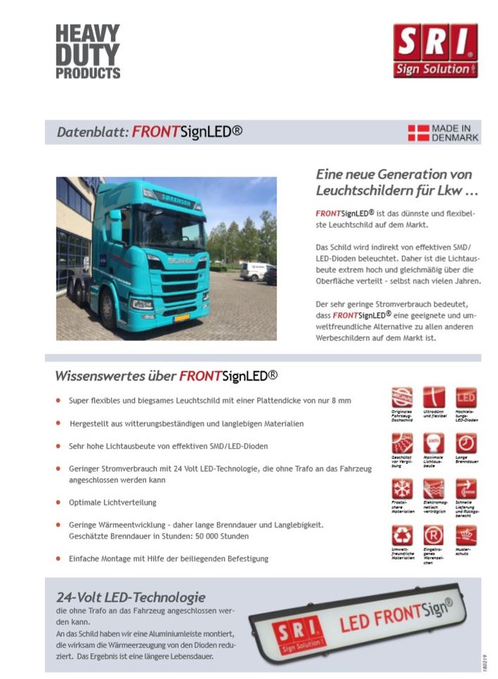 LED Leuchtschild, Namensschild, Truck Scan ,LKW + Wunschname