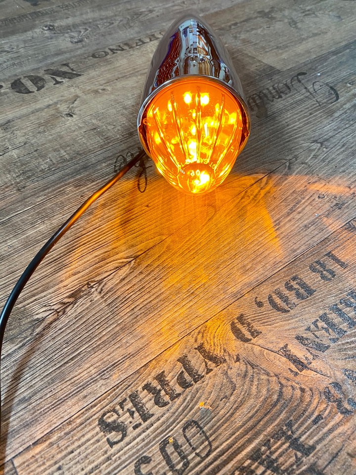 Torpedo Lampe mit umschaltbarem Licht Orange / Weiß 