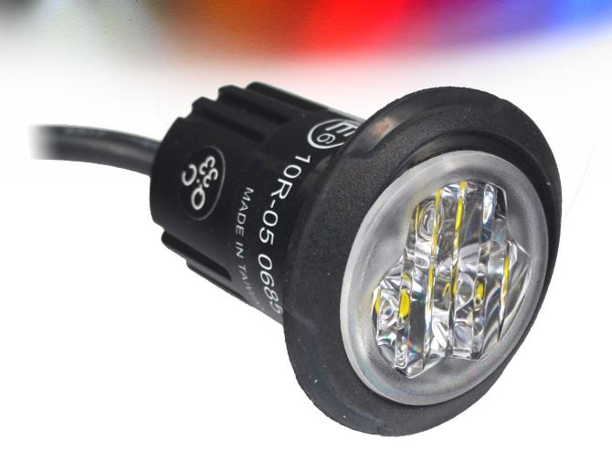 LED Rundumleuchte mit 4 Blitzmuster 12V 24V ECE R65 R10 E9 für LKW
