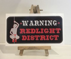 Scandi Aufkleber Warning red Light