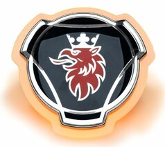 Beleuchtete Platte inkl. Original Scania Emblem