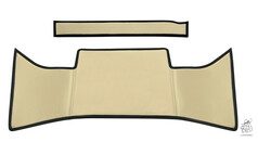 Cremefarbene Kunstleder Sitzsockel-Elemente mit schwarzer Umrandung fr DAF XG/XG+.