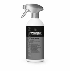 Wei�e Spr�hflasche mit "The Finisher ClearView" Glasreiniger von Koch Chemie.