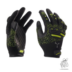 Schwarze Arbeitshandschuhe "GECKO" mit gelben Akzenten, Mikrofaser-Handfl�che und TPU-Verst�rkung.