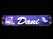 LED Namensschild Symbolik Flagge BRD Gravur BENNY oder Wunschname +  beliebige Fahne horizontal dreifarbig als Rechteckplatte - Truckerschild