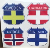 Scandi Stickerset Skandinavische Wappen