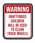 TJ Aufkleber Warning Children