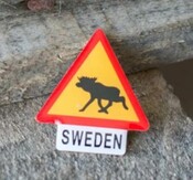 Scandi Pin Moose Warning Elch