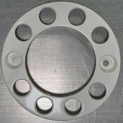 Wheel Cover Edelstahl wei lackiert