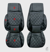 Sitzbezüge passend für DAF XG/XG+ ab Bj. 2020 - Beifahrer Klappstuhl ohne Esstisch - Eleganz Anfertigung nach Wunsch