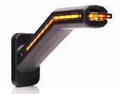 LED Pendel "DARK" mit  dynamischem Blinker, nach vorne wei, nach hinten rot, Spitze orange