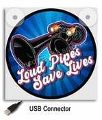 Leuchtkasten 17x17  "Loud Pipes blau"