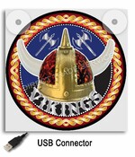 Leuchtkasten 17x17  "Wikingerhelm Pl�sch Style rot"