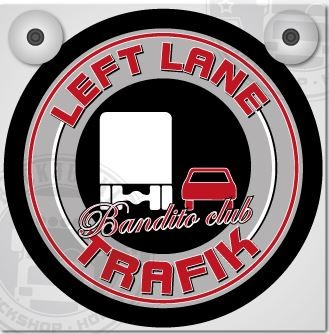 Platte für Leuchtkasten by Truck Junkie   "Bandito Club - Trafik Lane"