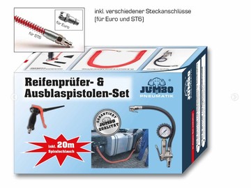 Reifenprfer-Set mit Steckanschlu und 20 Meter Schlauch