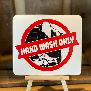 Scandi Aufkleber Hand Wash Only