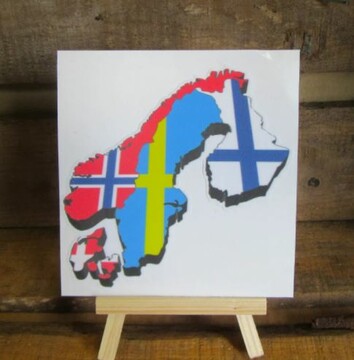 Scandi Aufkleber Colours of Scandinavia