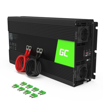 Green Cell Inverter 1500W/3000W 24Volt mit USB Pure Sinus
