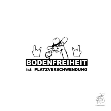 Aufkleber "Bodenfreiheit Berg Br" - geplottet