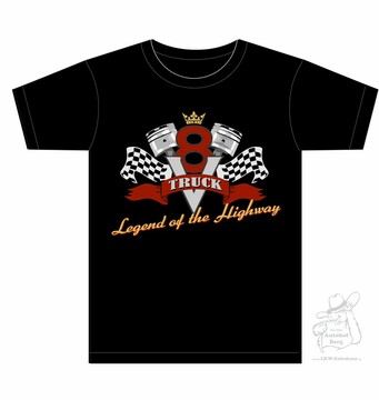 T-Shirt  "Legend of the Highway V8" S- 5XL (115)