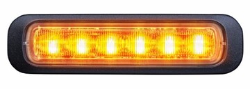 Blitzer 6 LED orange DARK KNIGHT/KLARGLAS