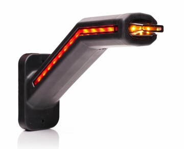 LED Pendel "DARK" mit "denkendem" Blinker, nach vorne wei, nach hinten rot, Spitze orange