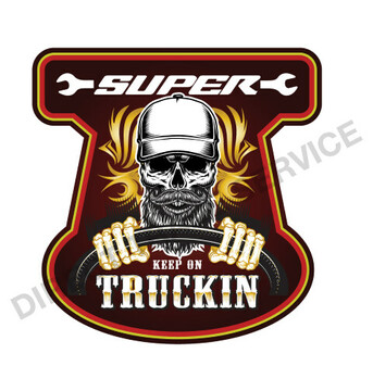 DTS Aufkleber Super Truckin