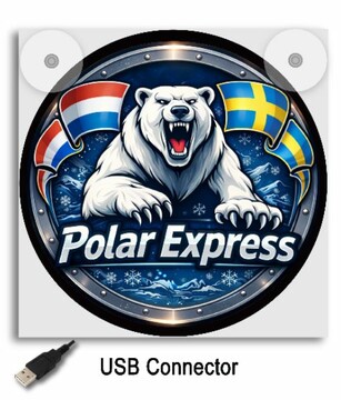 Leuchtkasten 17x17  "Angry Polar Express"