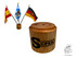 Flaggenständer für 3 Flaggen aus Holz "Schriftzug"