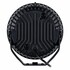 Rckseite des runden, schwarzen LED Scheinwerfers X-Spider NINJA RUND aus Aluminium mit Montagebgel und Kabel.