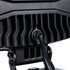 Rckseite des schwarzen LED-Scheinwerfers X-Spider mit Aluminium-Khlrippen, Kabelanschluss und Halterung.