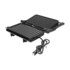 Schwarzer Electro-Chef Kontaktgrill mit geriffelten Platten und Zigarettenanz�nderstecker.