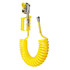 Gelbes Pro-Handle Handgriffe-Set f�r Lkw-Luftschl�uche mit silbernen Anschl�ssen.
